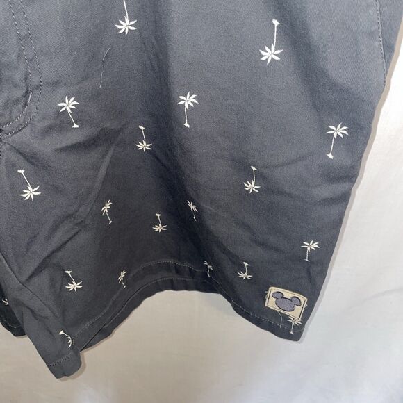 Disney Junk Food Casual Shorts Mens Size XL Gray Zip Fly Pockets Palm Trees - Picture 7 of 12